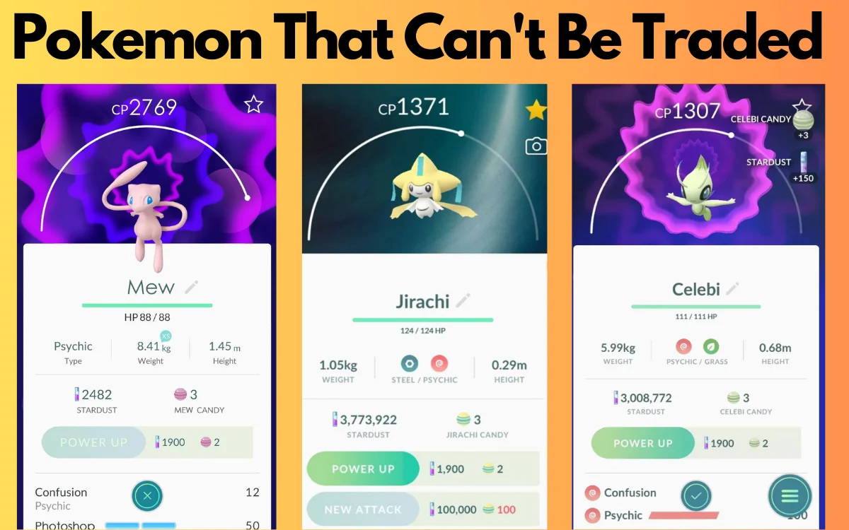 Pokemon That Can't Be Traded in pokemon go