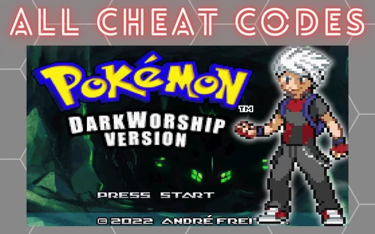 Pokemon Dark Workship Cheat Codes 2023